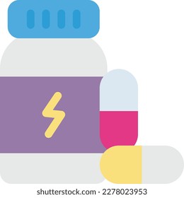 pills Vector illustration on a transparent background. Premium quality symmbols. Line Color vector icons for concept and graphic design.