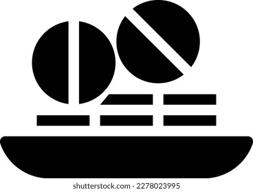 píldoras Ilustración vectorial en un fondo transparente. Símbolos de calidad superior. Iconos vectoriales de glifos para diseño de conceptos y gráficos. 

