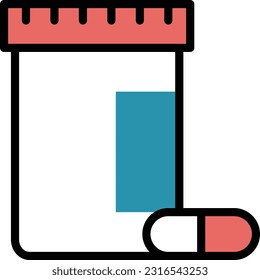 pills Vector illustration on a transparent background. Premium quality symmbols. Line Color vector icons for concept and graphic design.
