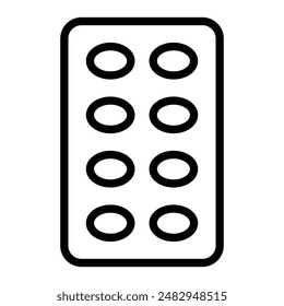 pills Vector Line Icon Design