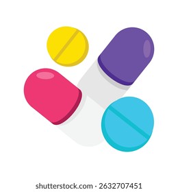 Pills Vector style icon. Eps 10 file