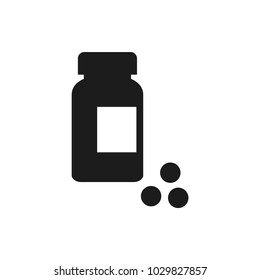 pills vial vector icon