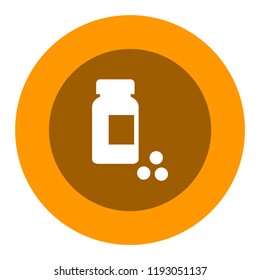 pills vial vector icon