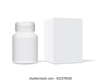 pills for your design easily change the color of the jar EPS10 Vector Mock up