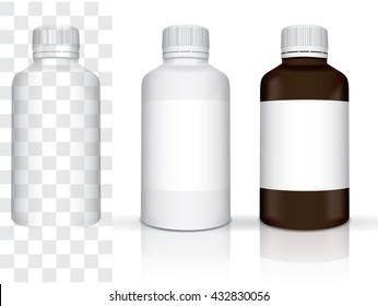 pills for your design easily change the color of the jar EPS10 Vector Mock up