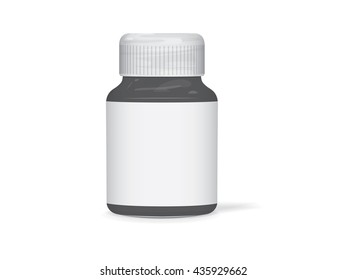 pills for your design easily change the color of the jar EPS10 Vector Mock up