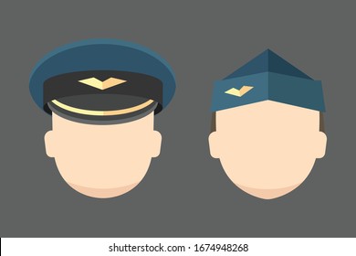Icono de la cara del piloto y de la aeromoza, símbolo People