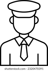 pilot airline people person man Outline