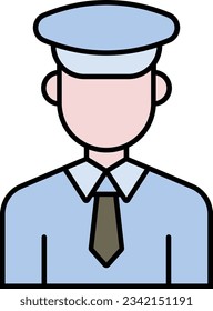 pilot airline people person man Outline