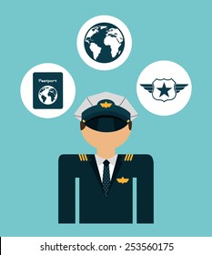 pilot airplane design, vector illustration eps10 graphic 