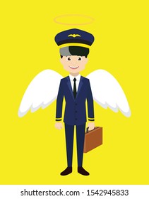 Pilot - in Angel Costume Vector