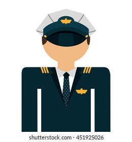 pilot avatar isolated icon design, vector illustration  graphic 