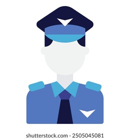 Pilot avatar job icon illustration