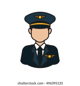 Pilot Avatar Thin Line Icon