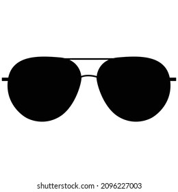 Pilot Aviator Sunglasses Icon Illustration