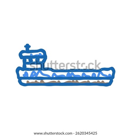 pilot boat ship doodle icon sketch vector. pilot boat ship sign. isolated symbol illustration