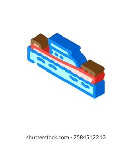 pilot boat ship transport marine isometric icon vector. pilot boat ship transport marine sign. isolated symbol illustration