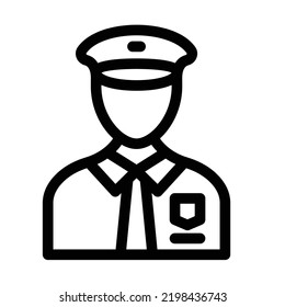 pilot Bold Line Vector Icon easily modified

