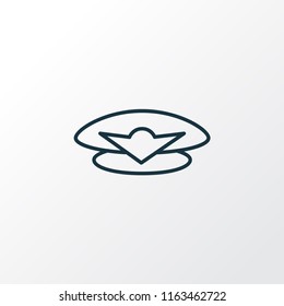 Pilot cap icon line symbol. Premium quality isolated captain hat element in trendy style.