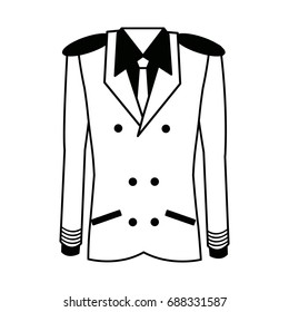 pilot captain aviator uniform coat with golden badge wings