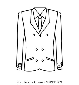 pilot captain aviator uniform coat with golden badge wings