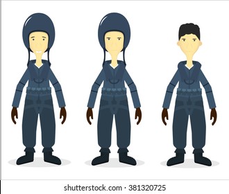 Pilot For Cartoon. Vector. EPS10