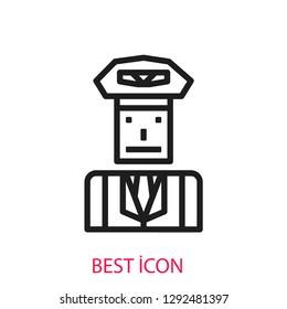 Pilot concept line icon. Simple element illustration. Pilot concept outline symbol design. Can be used for web and mobile UI/UX . Modern vector style. 