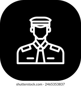 Pilot diversity people icon with black filled line outline style. pilot, airplane, plane, aviation, flight, aircraft, captain. Vector Illustration