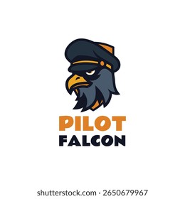 Pilot Falcon — Ace Mascot Logo Design