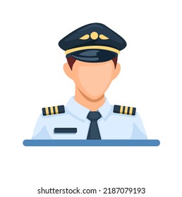 Pilot figure character symbol cartoon illustration vector