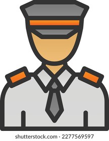 Pilot Filled Gradient Vector Icon Design