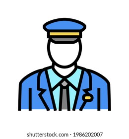 pilot flight school color icon vector. pilot flight school sign. isolated symbol illustration