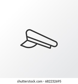 Pilot Hat Icon Symbol. Premium Quality Isolated Cop Cap Element In Trendy Style.