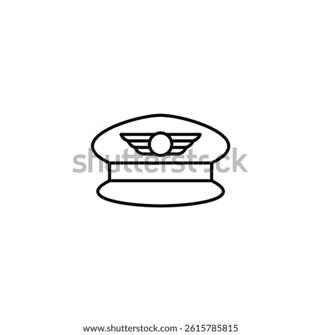 Pilot Hat illustration line icon icons design
