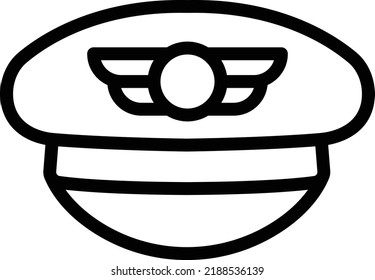 Pilot hat Vector Icon Design Illustration