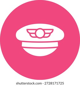 Ilustração de design de ícone de vetor de chapéu piloto