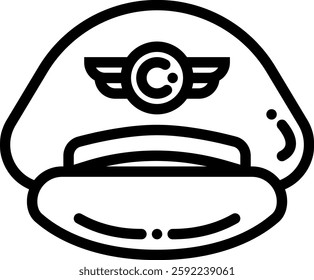Pilot Hat Vector Image Illustration