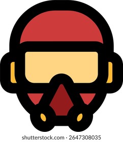 pilot helmet icon color style design