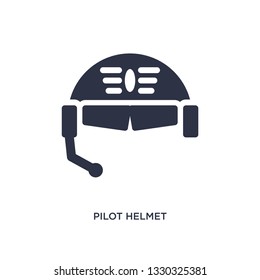 pilot helmet icon. Simple element illustration from airport terminal concept. pilot helmet editable symbol design on white background. Can be use for web and mobile.