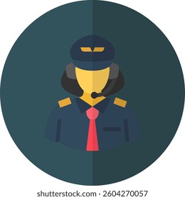 Pilot Icon Element For Design