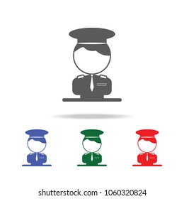 Pilot Icon. Elements of airport multi colored icons. Premium quality graphic design icon. Simple icon for websites, web design, mobile app, info graphics on white background