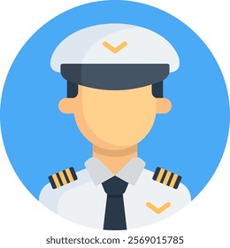 Pilot Icon Fill Vector Illustration