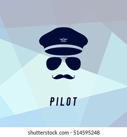 Pilot Icon In Flat Style. People Symbol Illustration.