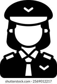 Pilot Icon Glyph Vector Illustration