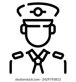 Ilustración de icono piloto para web, aplicación, infografía, etc