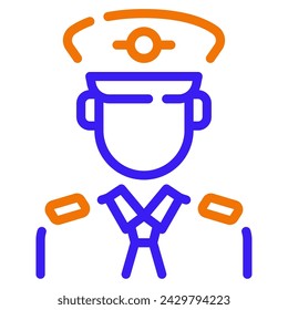 Pilot icon illustration for web, app, infographic, etc