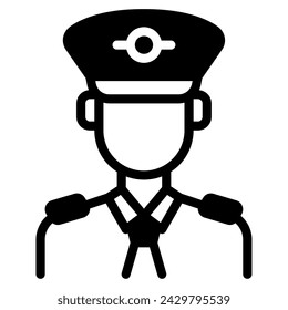 Pilot icon illustration for web, app, infographic, etc