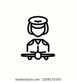pilot icon, isolated icon in light background, perfect for website, blog, logo, graphic design, social media, UI, mobile app
