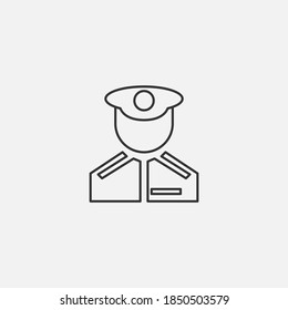 Pilot icon isolated on background. Airport symbol modern, simple, vector, icon for website design, mobile app, ui. Vector Illustration