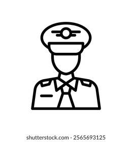 pilot icon line vector design template with trendy style